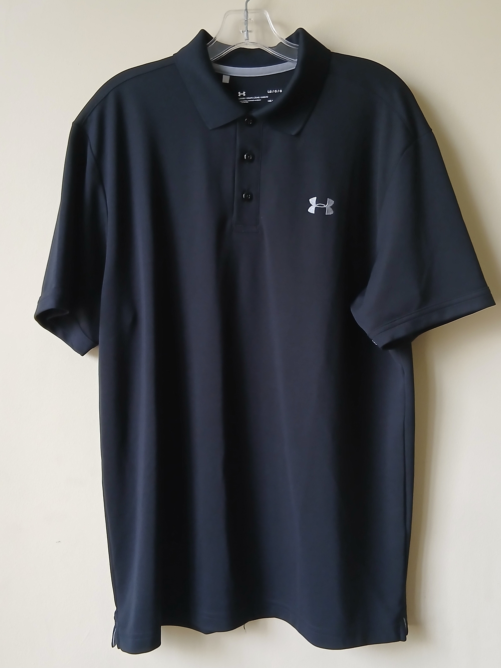 Under Armour Black Polo with Silver Logo